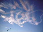 Con trail half an hour after launch